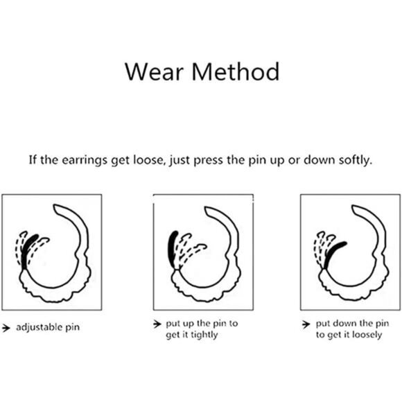 Double Love Heart Cubic Zirconia Small Hoop Earrings for Women Girls - Picture 6 of 7